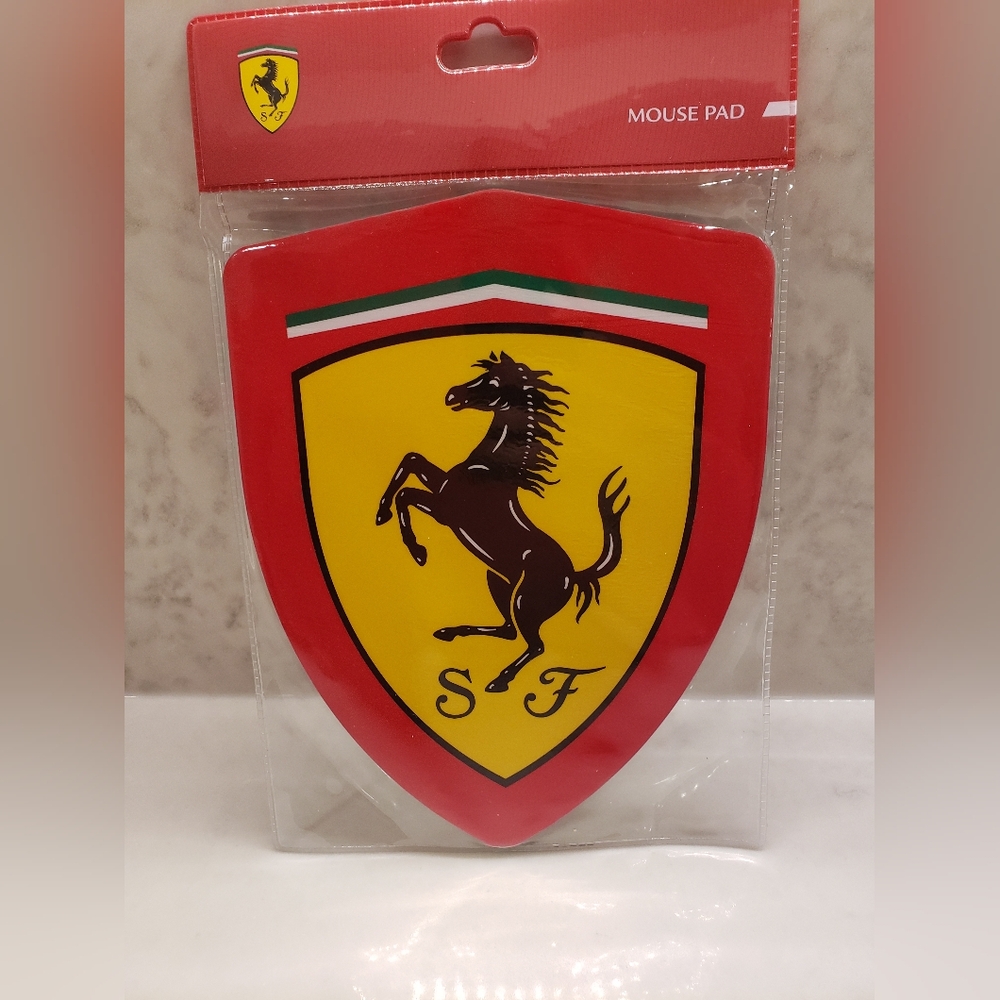 New Ferrari Official Product Scudetto Shield Shaped Mouse Pad